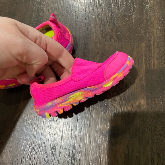Skechers Go Walk Slip On Athletic Active Shoes Pink & Tie Dye Baby Girls Size 5 - Picture 11 of 15